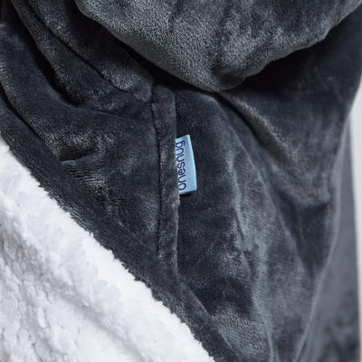 Kids Hoodie Blanket - Dark Grey